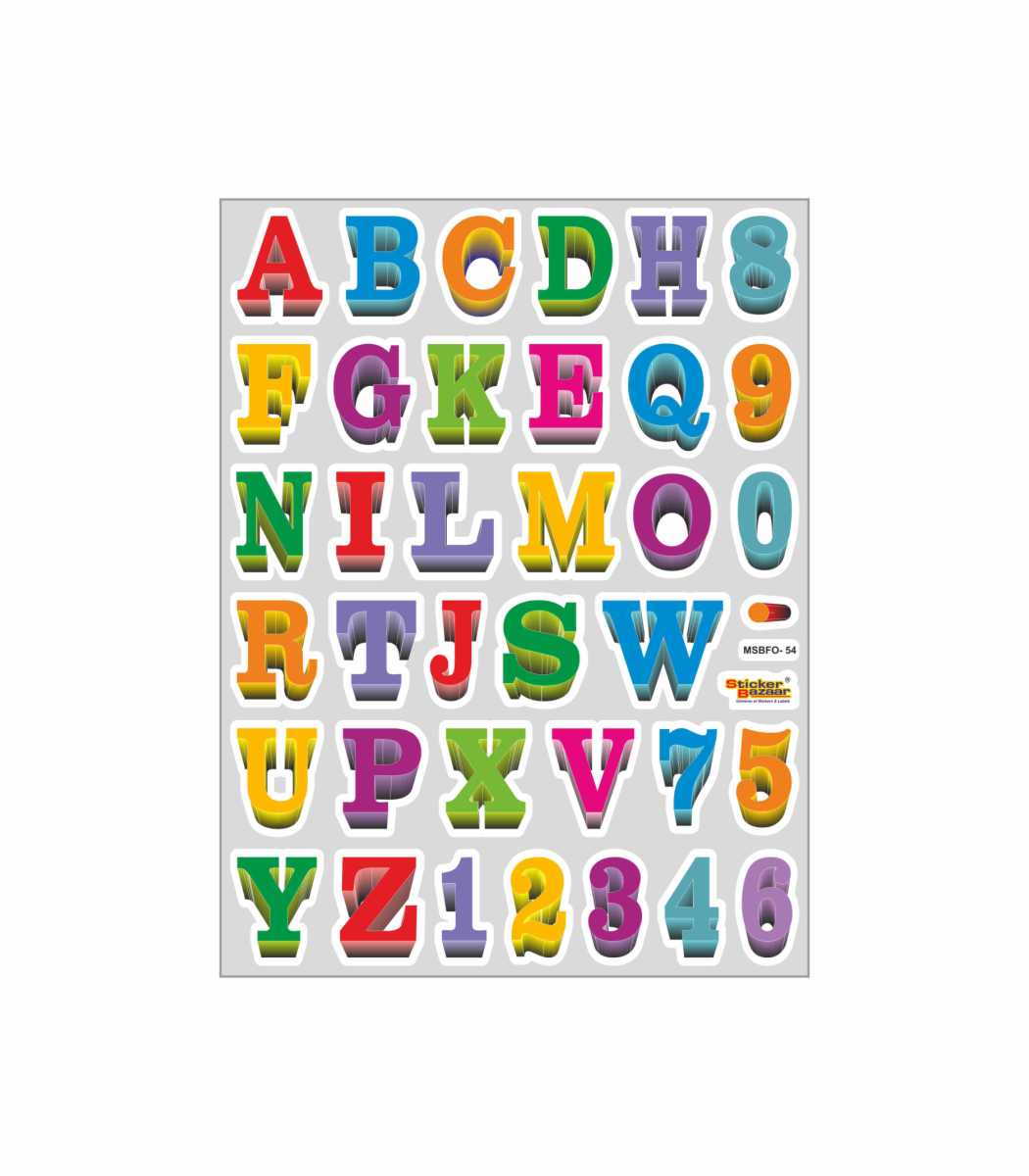 Alphabet A4 Foam Sticker