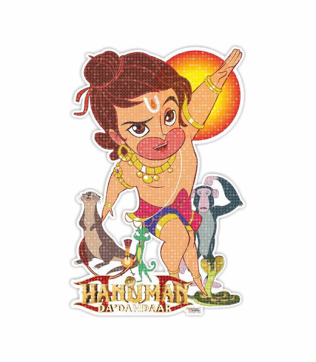 Sticker Bazaar |Hanuman |Medium Cutout Sticker |Pack of 5| - Sticker Bazaar