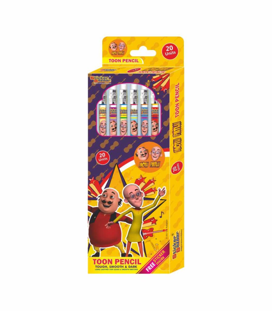 Motu Patlu Rubber Tip Toon Pencil