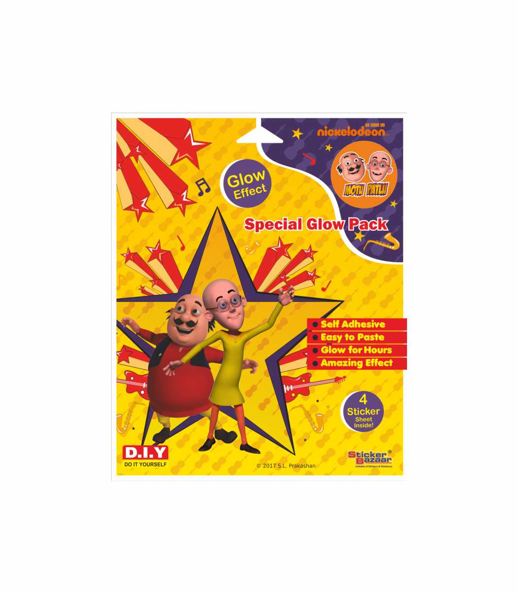 Sticker Bazaar |Motu Patlu |Special Glow Pack| - Sticker Bazaar