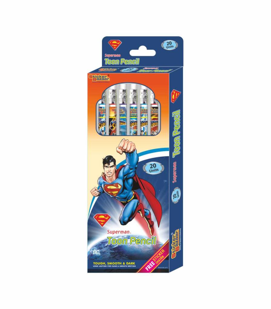 Superman Rubber Tip Toon Pencil