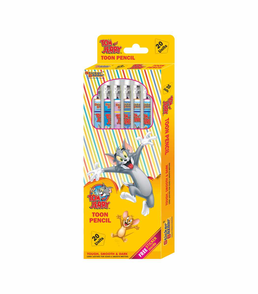 Tom & Jerry Rubber Tip Toon Pencil