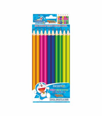 Doraemon Neon Velvet Coated Pencil