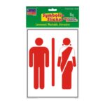 Gents & Ladies Both Big Symbolic Sticker