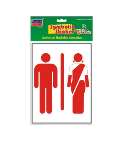 Gents & Ladies Both Big Symbolic Sticker