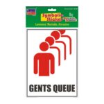 Gents Queue Big Symbolic Sticker