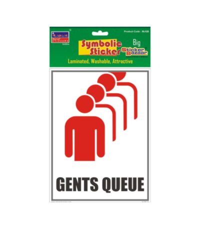 Gents Queue Big Symbolic Sticker