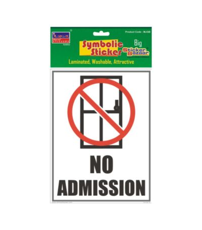No Admission Big Symbolic Sticker