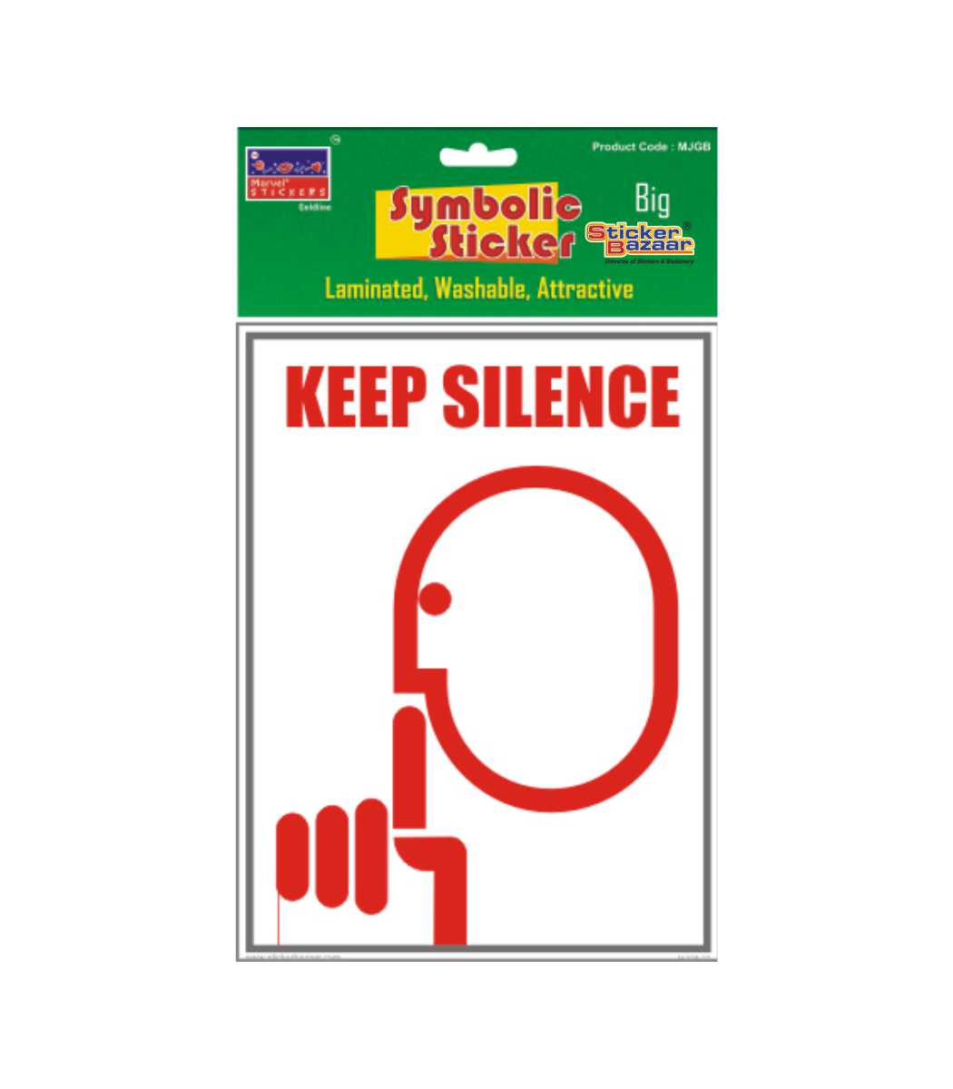 Keep Silence Big Symbolic Sticker