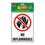 No Inflammable Big Symbolic Sticker