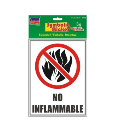 No Inflammable Big Symbolic Sticker