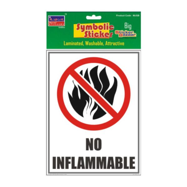 No Inflammable Big Symbolic Sticker