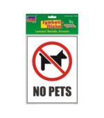 No Pets Big Symbolic Sticker