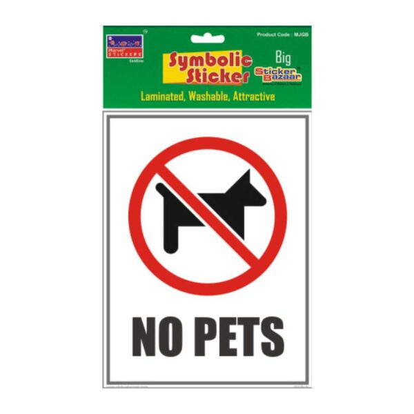 No Pets Big Symbolic Sticker