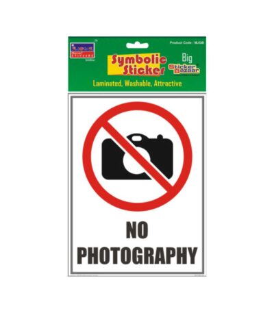 No Photography Big Symbolic Sticker