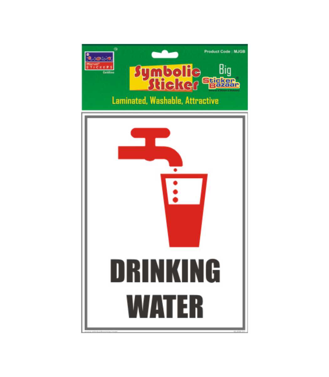 Drinking Water Big Symbolic Sticker