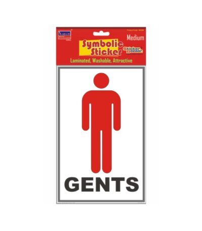 Gents With Name Medium Symbolic Sticker