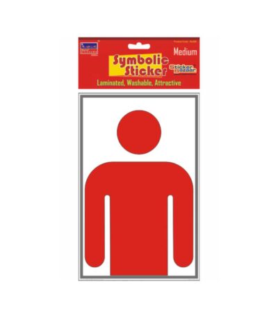 Gents Half Medium Symbolic Sticker