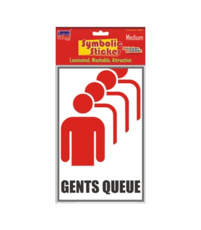 Gents Queue Medium Symbolic Sticker