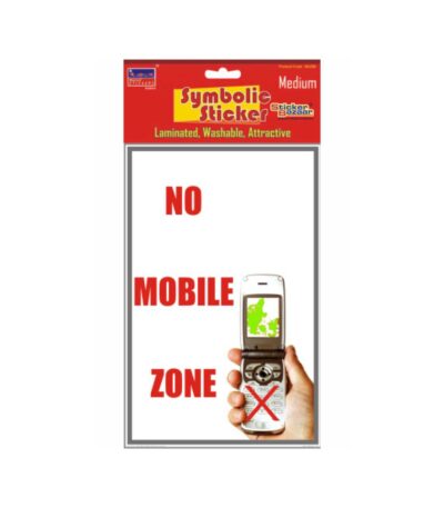 No Moblie Zone 1 Medium Symbolic Sticker