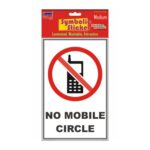No Moblie Circle 1 Medium Symbolic Sticker