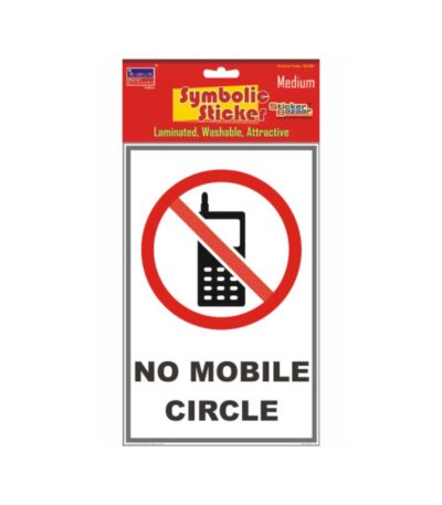 No Moblie Circle 1 Medium Symbolic Sticker