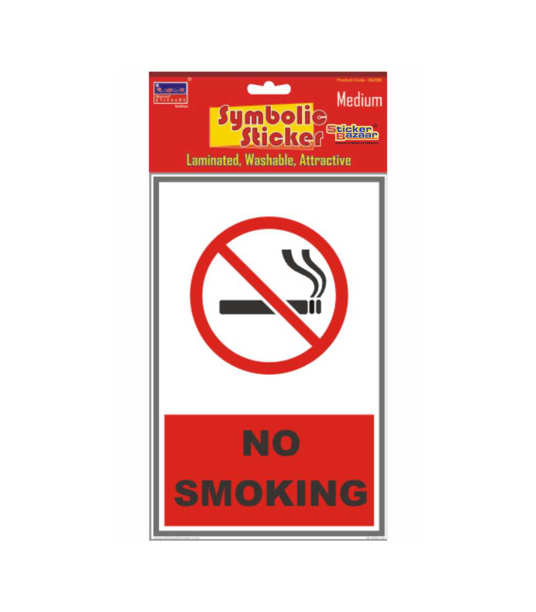 No Smoking 2 Medium Symbolic Sticker