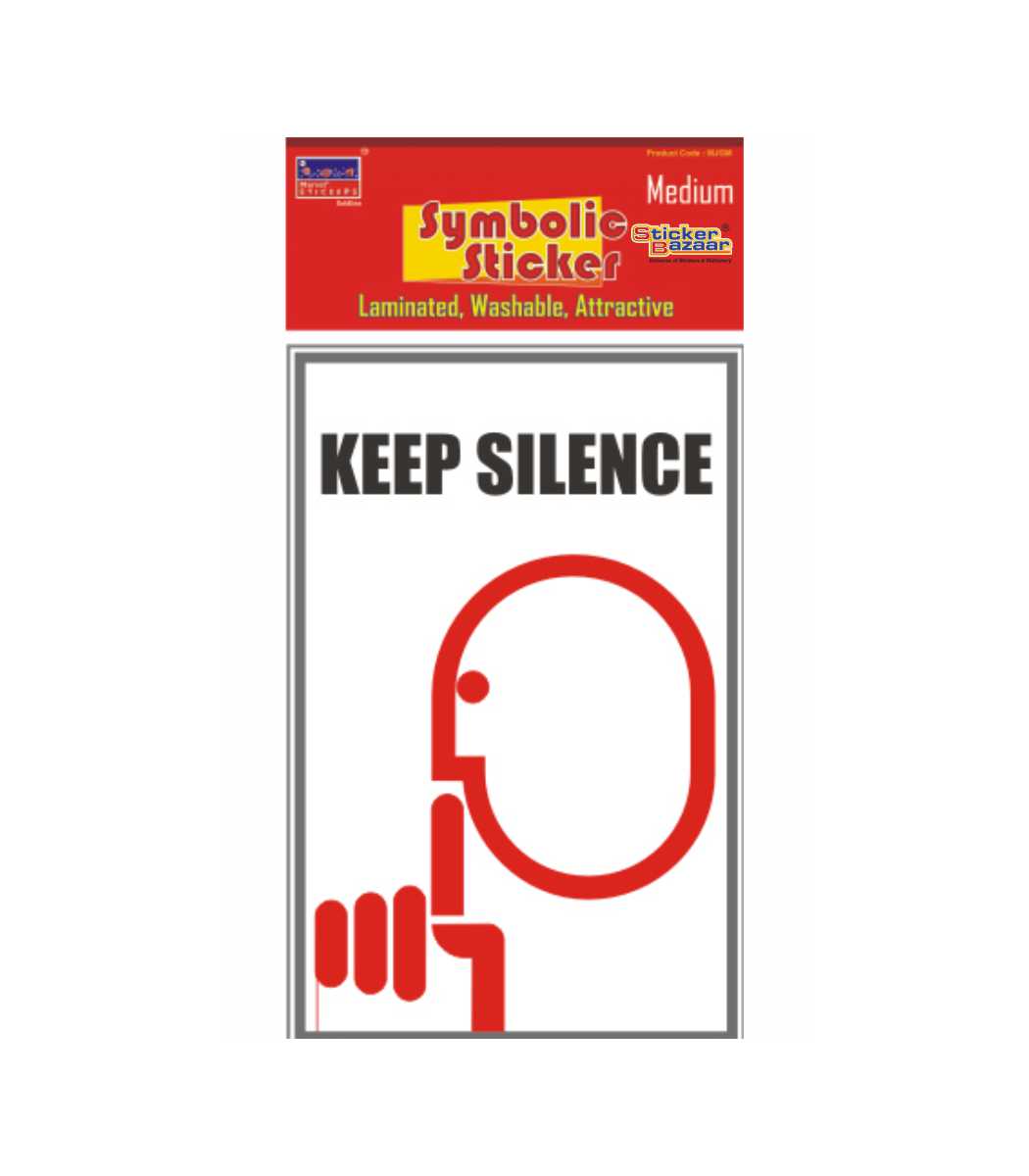 Keep Silence Medium Symbolic Sticker