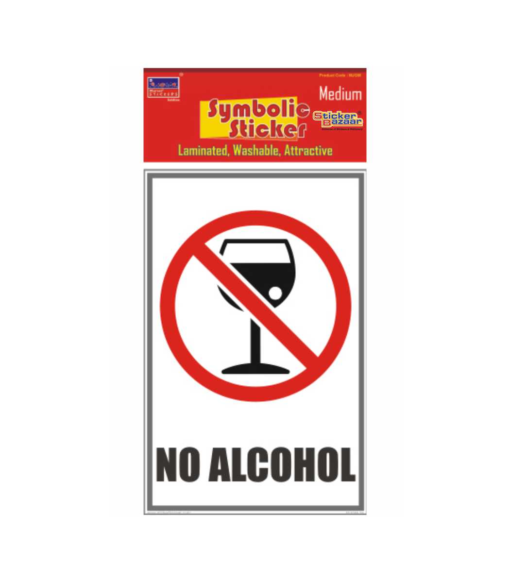 No Alcohol Medium Symbolic Sticker