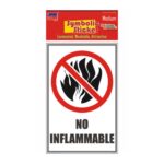 No Inflammable Medium Symbolic Sticker