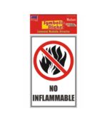 No Inflammable Medium Symbolic Sticker