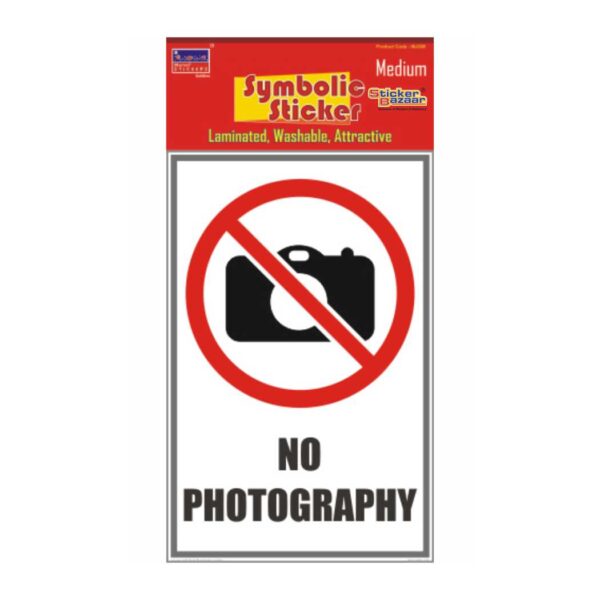 No Photography Medium Symbolic Sticker