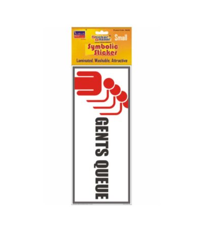 Gents Queue Small Symbolic Sticker