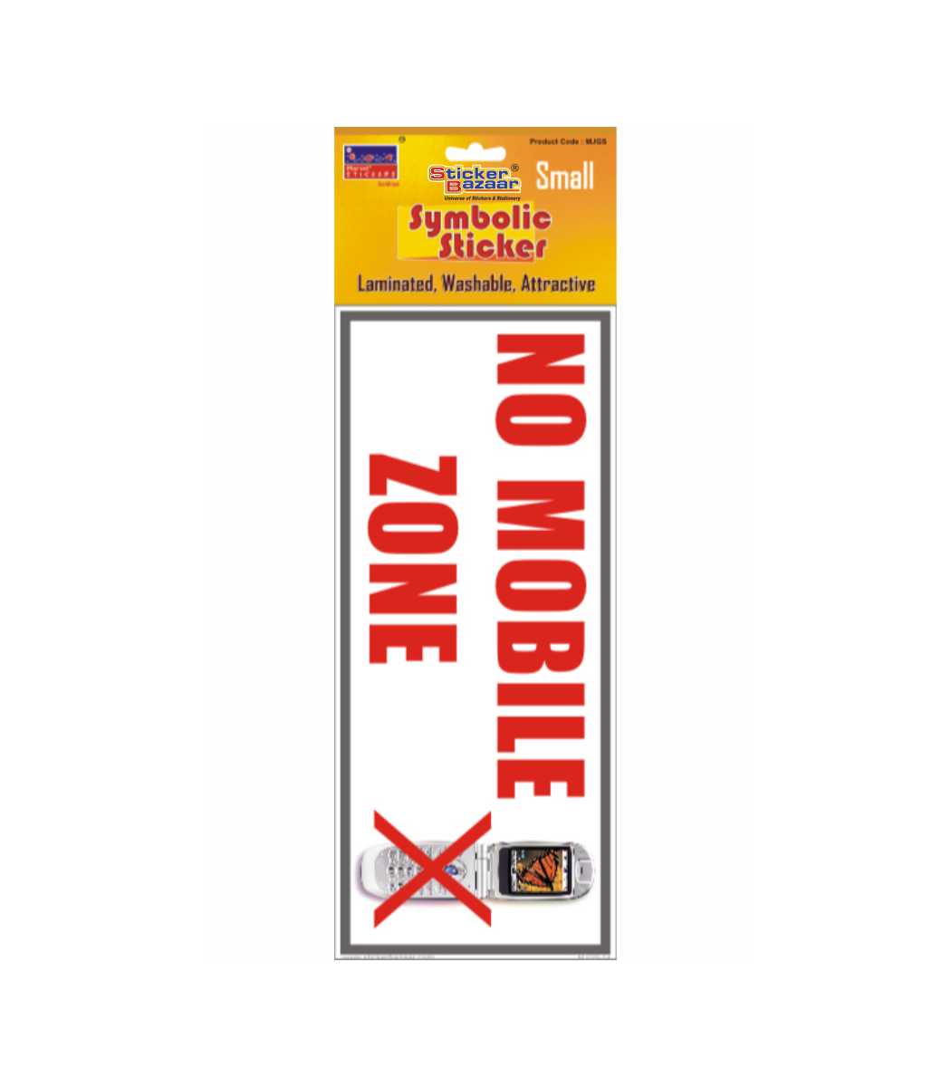 No Moblie Zone 2 Small Symbolic Sticker