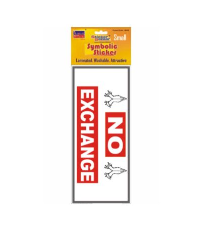 No Exchange Small Symbolic Sticker