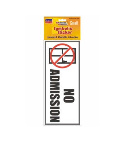 No Admission Small Symbolic Sticker