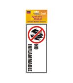 No Inflammable Small Symbolic Sticker