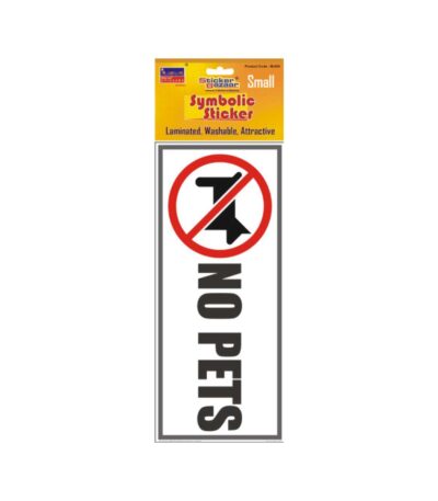 No Pets Small Symbolic Sticker
