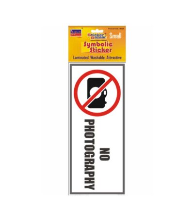 No Photography Small Symbolic Sticker