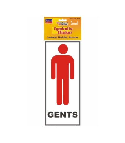 Gents With Name Small Symbolic Sticker