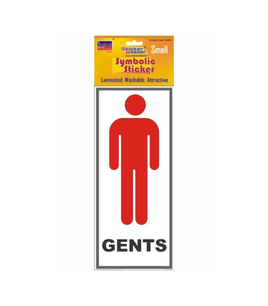 Gents With Name Small Symbolic Sticker