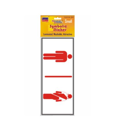 Gents & Ladies Both Small Symbolic Sticker