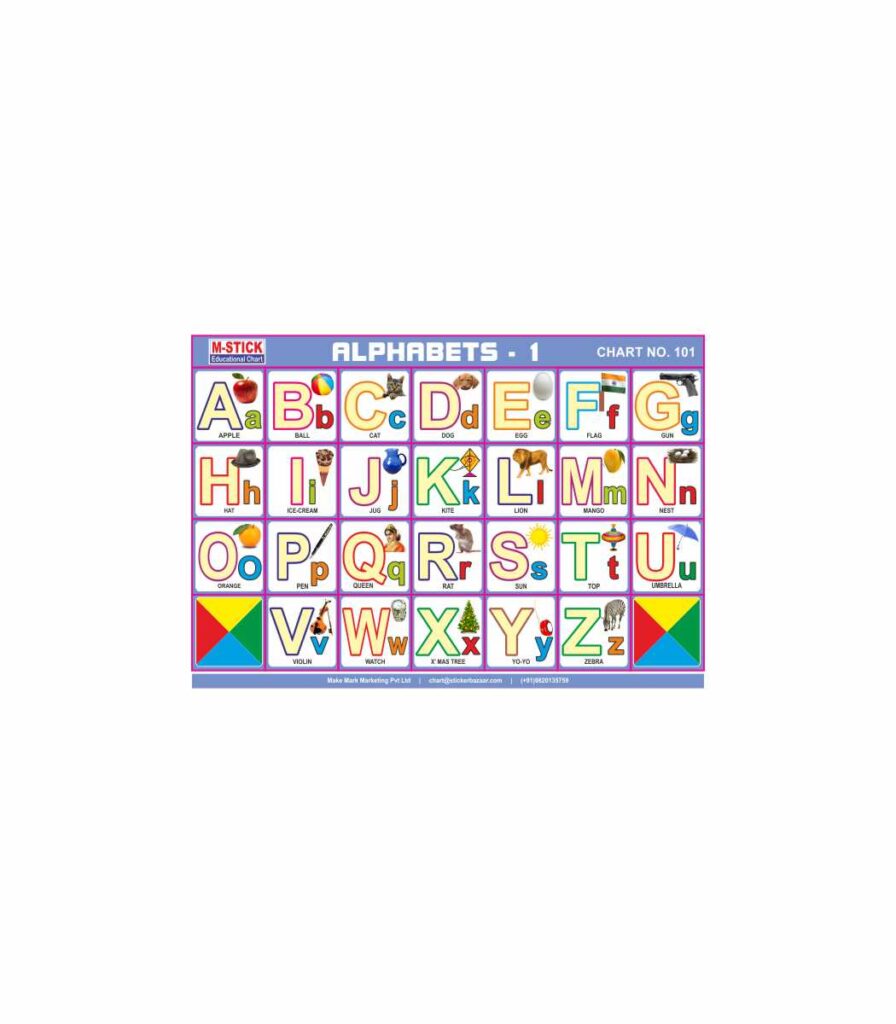 M-Stick Educational Chart 101 Alphabets-1