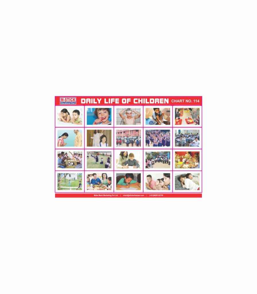 M-Stick Educational Chart 114 Daily Life of Children