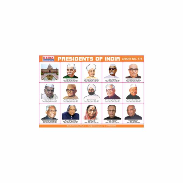 M-Stick Educational Chart 174 Presidents of India