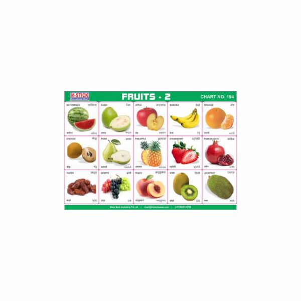 M-Stick Educational Chart 194 Fruits-2