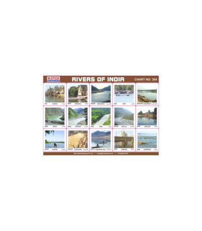 M-Stick Educational Chart 304 Rivers of India