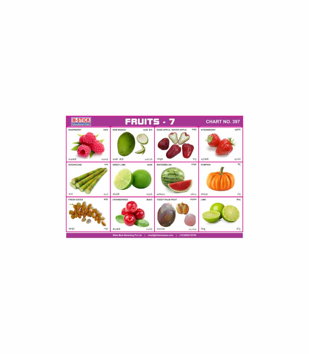 M-Stick Educational Chart 397 Fruits-7