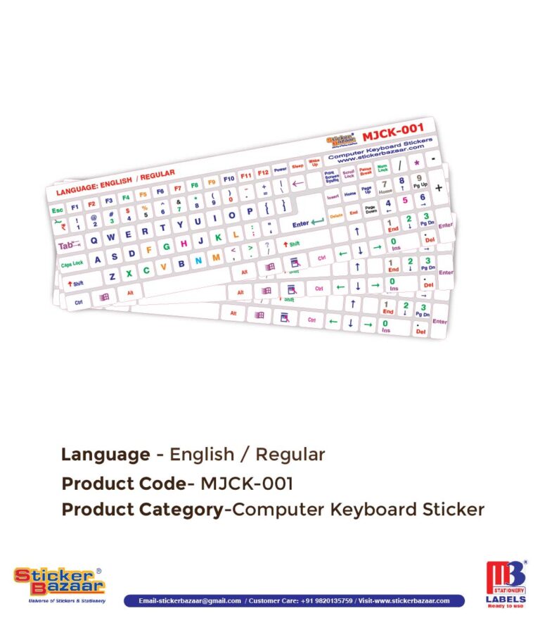 Sticker Bazaar English Keyboard Sticker