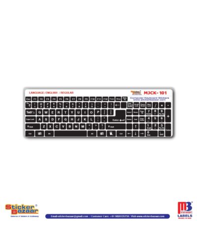 Sticker Bazaar English Black Keyboard Sticker